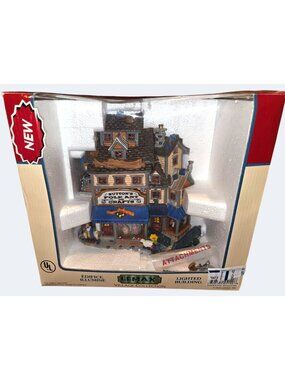 Lemax Village Collection Suttons Folk Art Crafts Lighted Building New In Box NOS